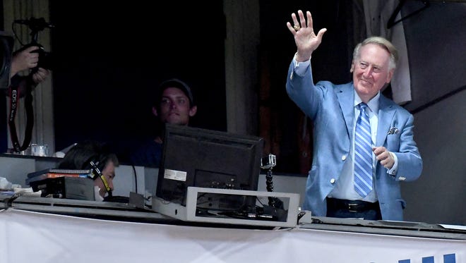 Vin Scully was the voice of the Dodgers for 67 years.