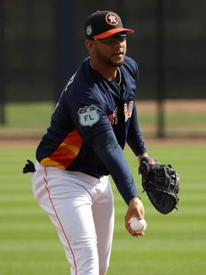 Yulieski Gurriel is switching to first base this spring for the Astros after batting .262 in 36 games last season.