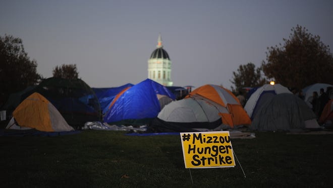 Protest at the University of Missouri on Nov. 9, 2015.