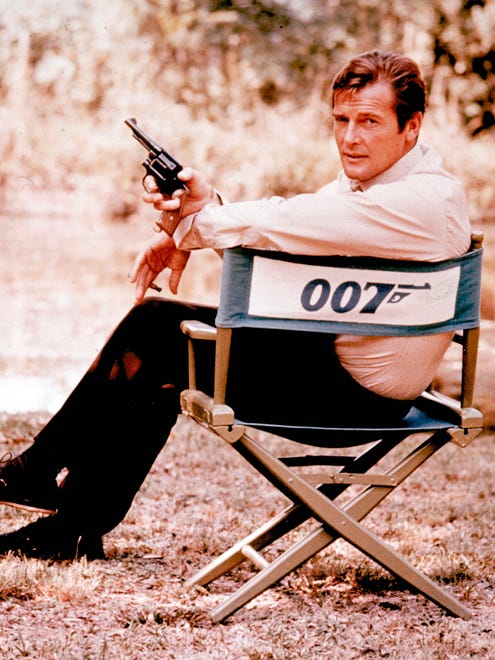 British actor Roger Moore, playing the title role of secret service agent 007, James Bond, is shown on location in England in 1972. Moore, played Bond in seven films, more than any other actor. Roger Moore's family said May 23, 2017, that the  former James Bond star has died after a short battle with cancer.