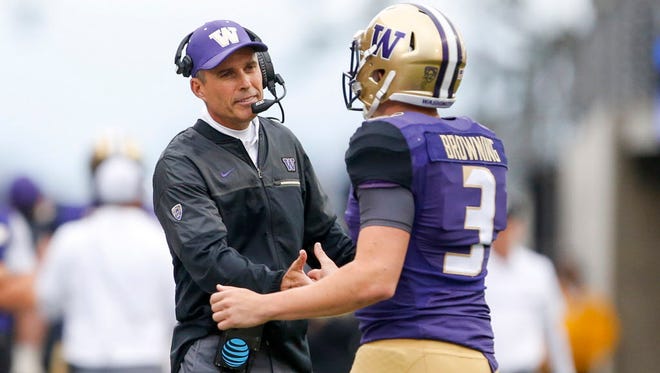 5. Washington: Reaching the Peach Bowl showed Washington’s growth, though the loss to Alabama revealed the distance still to travel before the Huskies can win a national championship. Considering Chris Petersen’s history, the 2017 team could be better than this year’s version, even if there will be a number of personnel issues to address as a result of early departures. The Huskies will be the preseason favorites in the Pac-12 and a strong contender for the Playoff.
