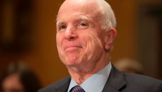 John McCain during a Senate Homeland Security and Governmental Affairs Committee hearing.
