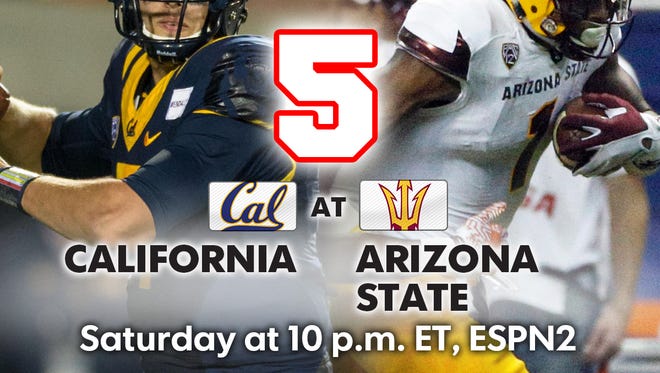 5. California at Arizona State (Saturday at 10 p.m. ET, ESPN2)