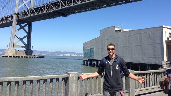 2013: Stephen Curry pictured at the Bay Bridge.