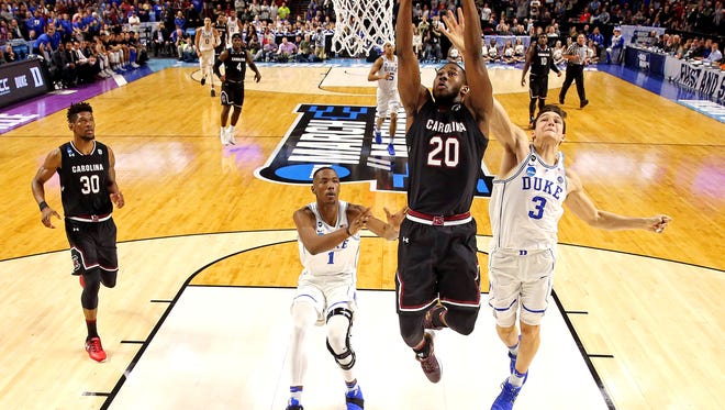 South Carolina defeated Duke in the round of 32.
