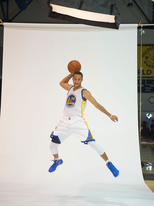 2014: Stephen Curry poses for a photo during media day at the Warriors Practice Facility.