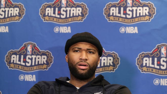 NEW ORLEANS, LA - FEBRUARY 17:  DeMarcus Cousins #15 of the Sacramento Kings speaks with the media during media availability for the 2017 NBA All-Star Game at The Ritz-Carlton New Orleans on February 17, 2017 in New Orleans, Louisiana.  (Photo by Ronald Martinez/Getty Images) ORG XMIT: 700003604 ORIG FILE ID: 642403086
