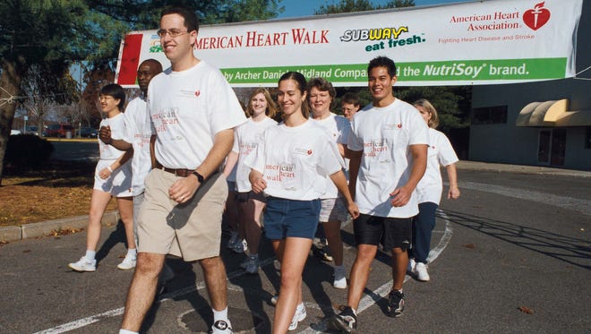 Jared Fogle makes appearances around the country including walks sponsored by the American Heart Association.