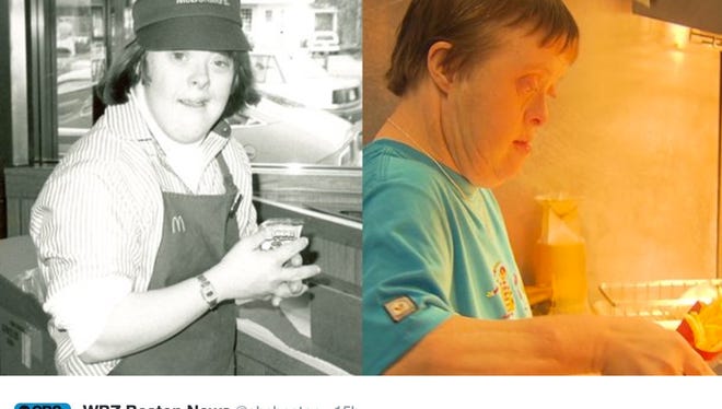 A Massachusetts woman who has Down Syndrome is hanging up her McDonald’s visor after working at the restaurant for 32-years.