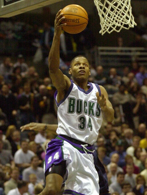 Ray Allen goes up for a layup.