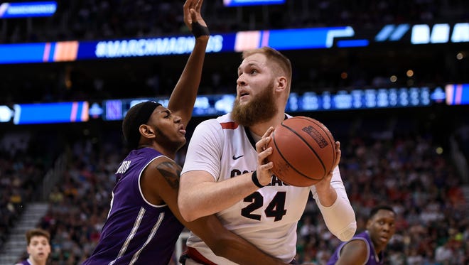 Gonzaga defeated Northwestern in the round of 32.