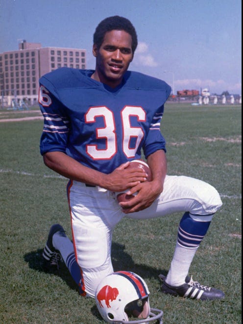 Simpson with the Buffalo Bills in 1973.