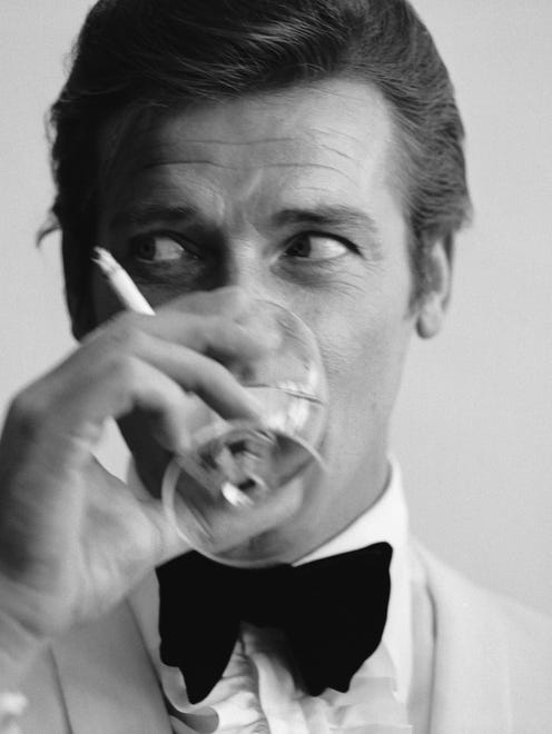 They is Roger Moore, well known for his roles as James Bond and the Saint.