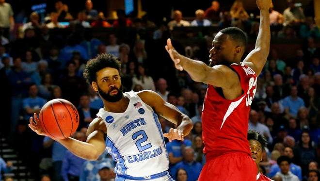 North Carolina defeated Arkansas in the round of 32.