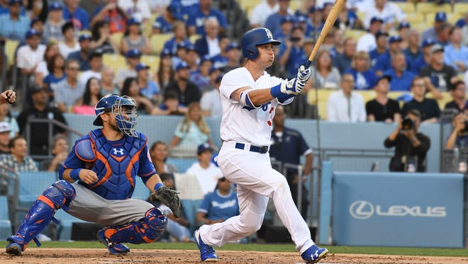 June 19: Cody Bellinger slugs the first of two home runs against the Mets.