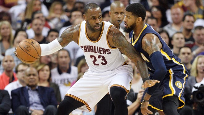 LeBron James and the Cavaliers face Paul George and the Pacers in the first round.