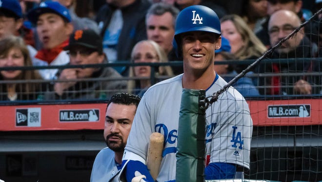 April 25, 2017: Cody Bellinger makes his major league debut with the Dodgers.