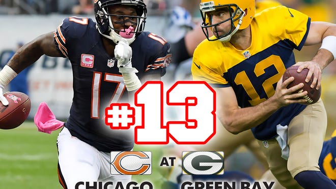 13. Bears at Packers: Green Bay enters Thursday night searching for answers on offense after a slow start to the season.