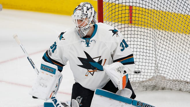 Goalie Martin Jones. Re-signed with Sharks for six years, $34.5 million. Would've been a UFA next offseason.