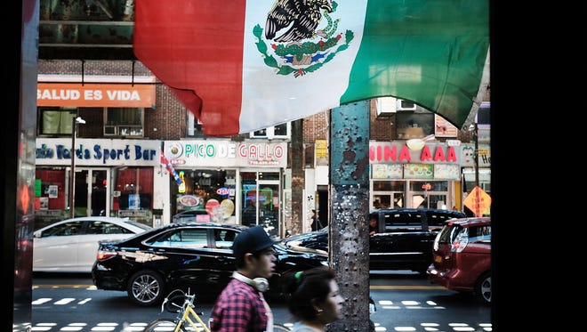 A Mexican flag flies in Queens, on Aug. 29, 2016.