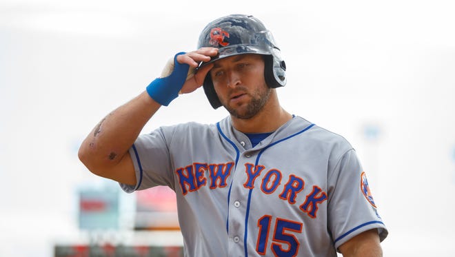 Tim Tebow batted .194 with 20 strikeouts in 62 at-bats in the Arizona Fall League.