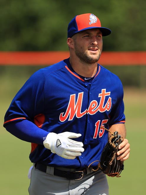 Sept. 19: Tim Tebow's last time playing true organized baseball was in his junior year of high school.