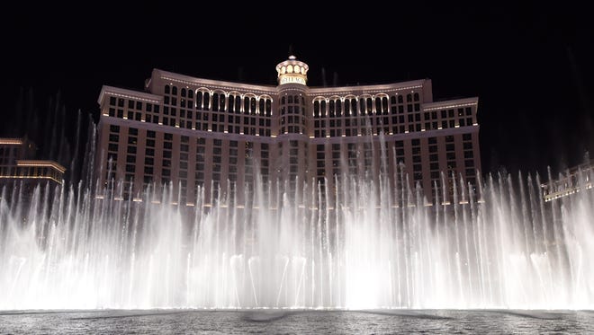 The Bellagio Fountains are a popular attraction at the No. 14 most popular hotel in Las Vegas.