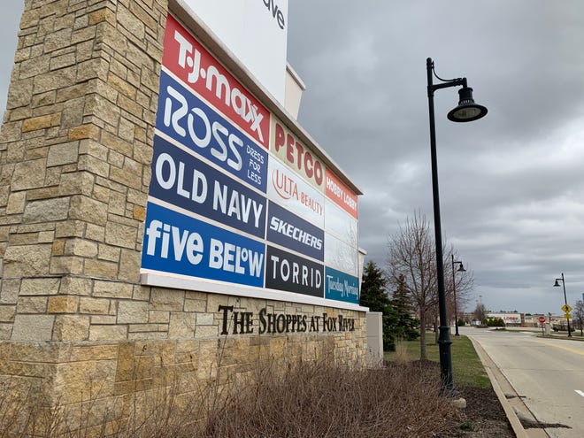 The Sunset Drive monument sign for the Shoppes at Fox River in Waukesha displays some of the many businesses that have become part of the shopping center over the past 14 years. The center was created largely thanks to a tax incremental financing district, for which construction-related debt was retired in 2021, six years earlier than projected.